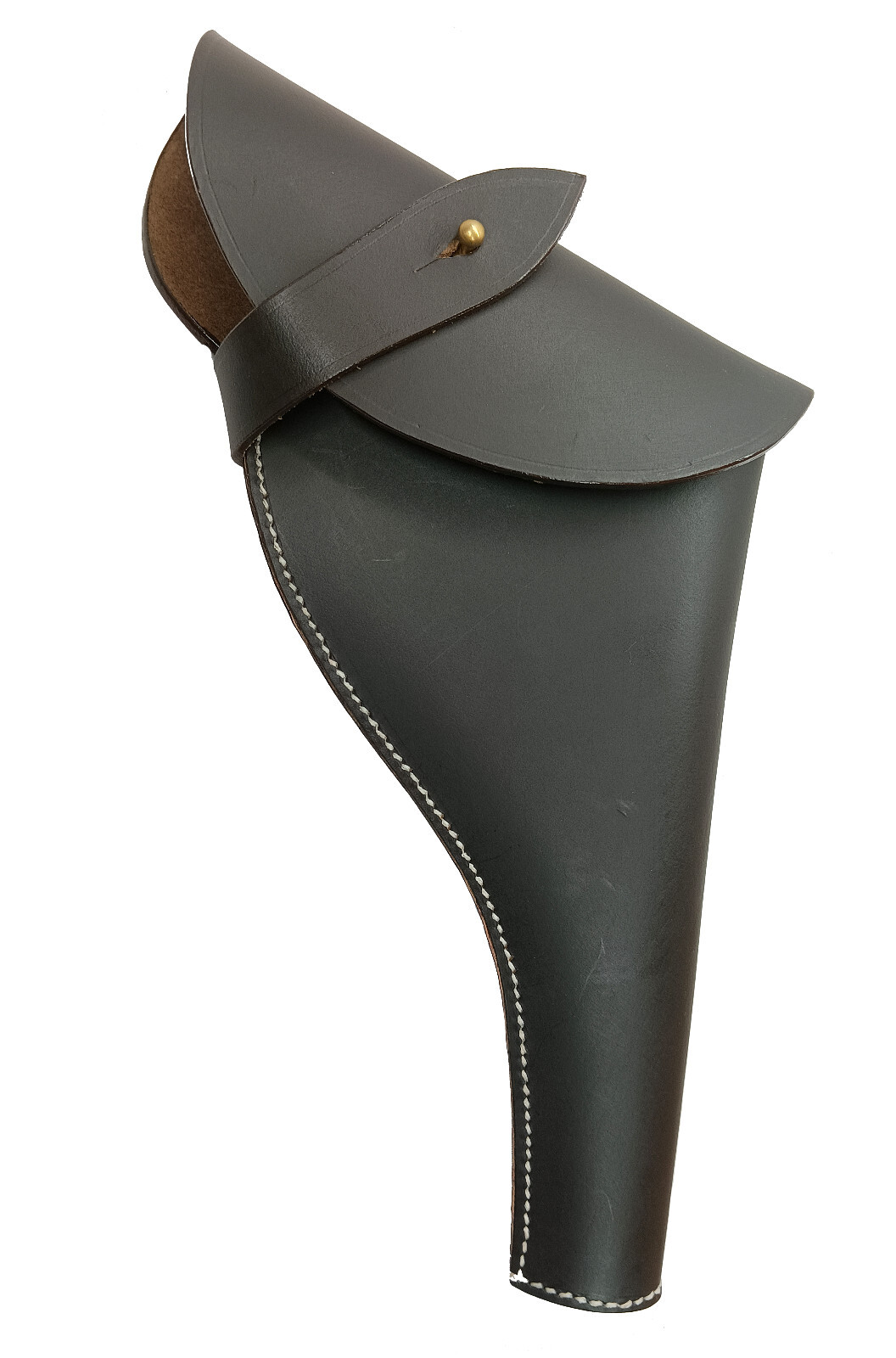 British WW I&II .455 Webley Revolver Leather Holster Dark Brown Color Right Hand