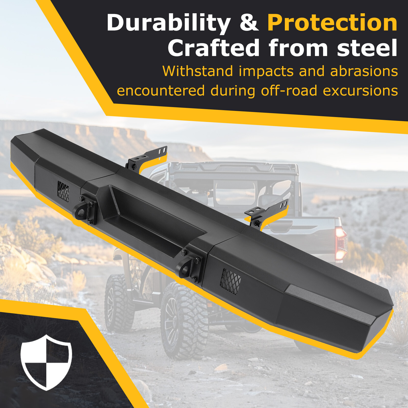 Rear Steel Bumper Powder Coated For Polaris Ranger 1000 /XP 1000 2018-2024 UTV