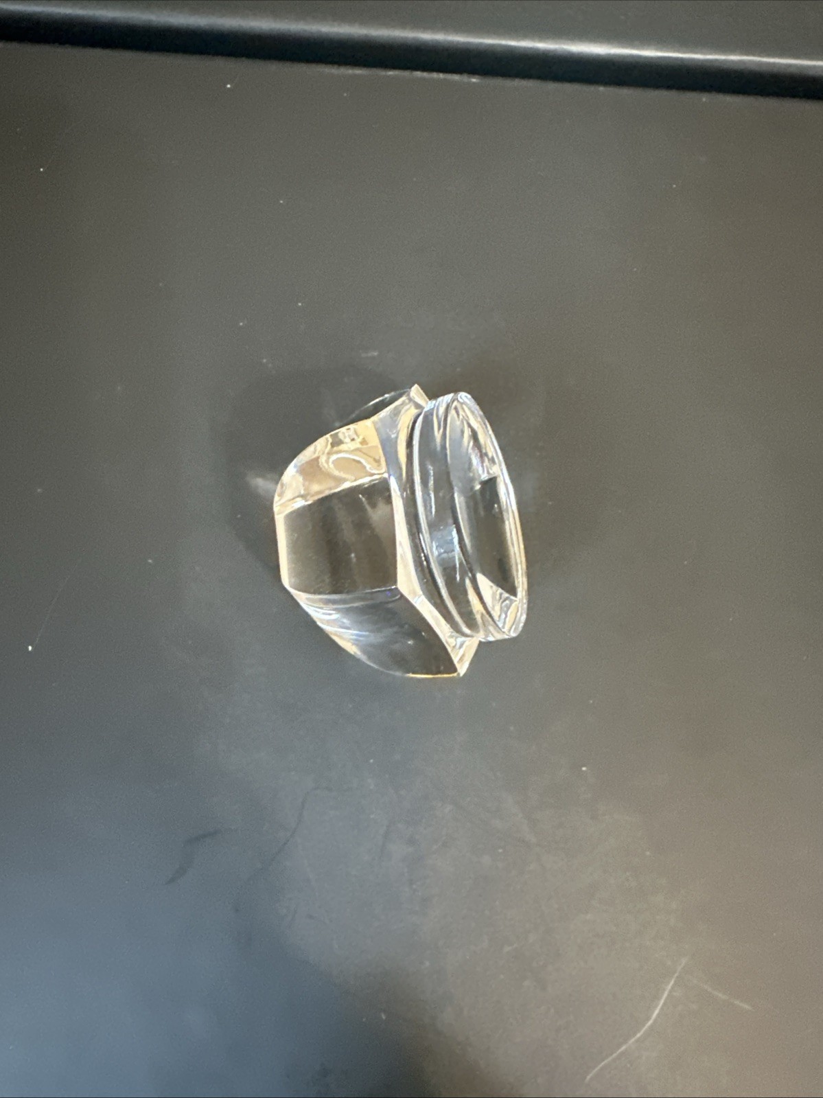 Baccarat Crystal Inkwell Hexagon 2 Pc France