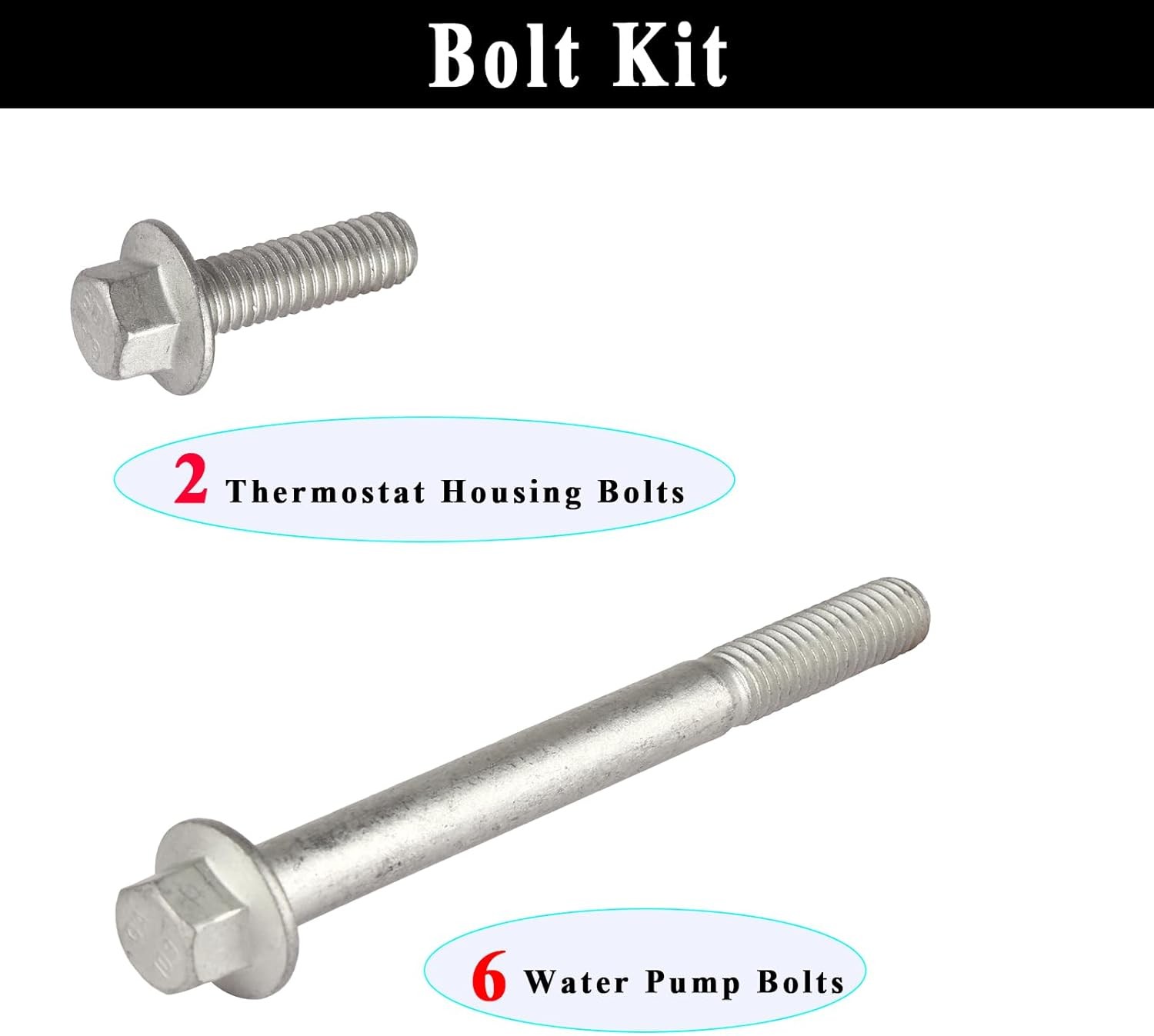 Water Pump & Thermostat Housing Bolt Kit Fits for 1997-2014 LS Series...