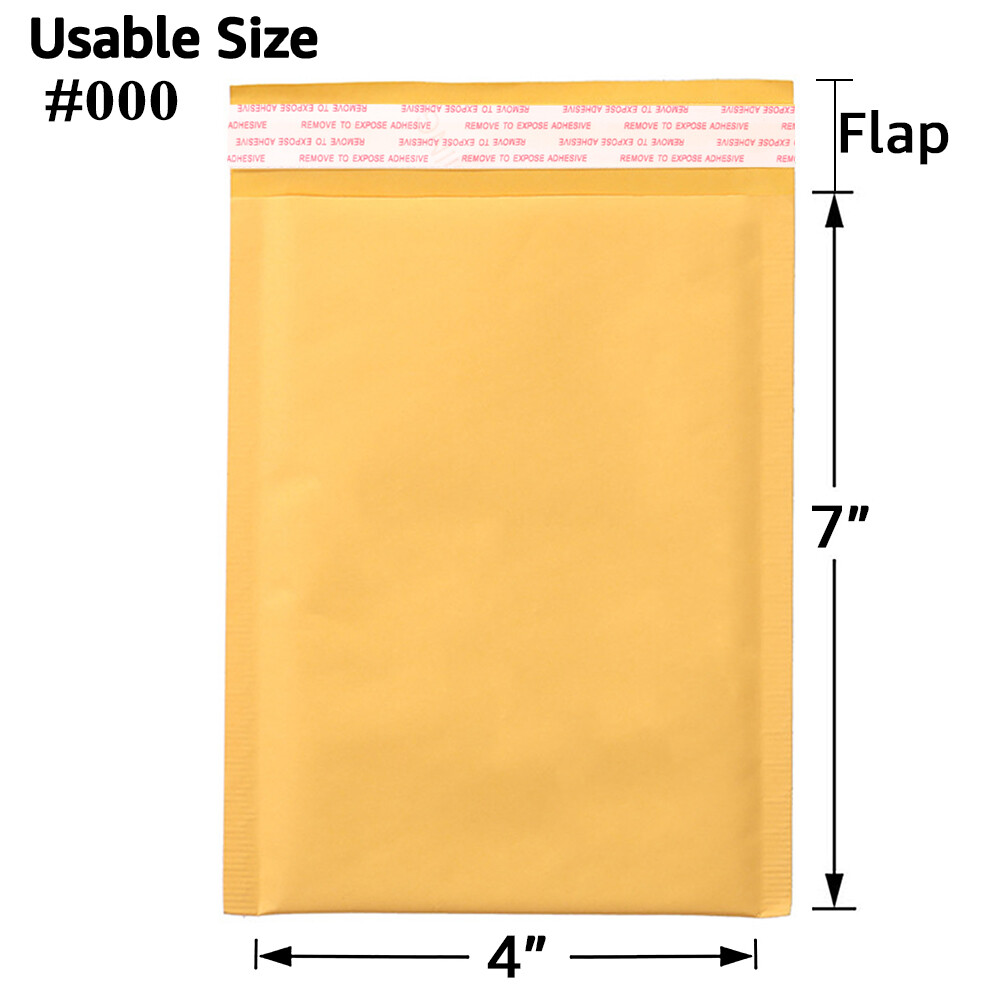 50/100/200/500 Kraft Bubble Mailers Padded Envelope Shipping Bags Seal Any Size