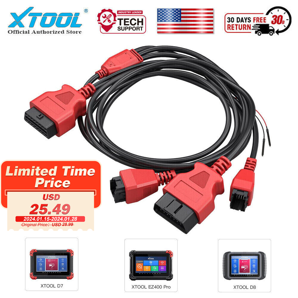 XTOOL 12+8 Pin OBD2 Connector Cable Adapter Fit For Chry-sler For PAD3 D7 D8 D9