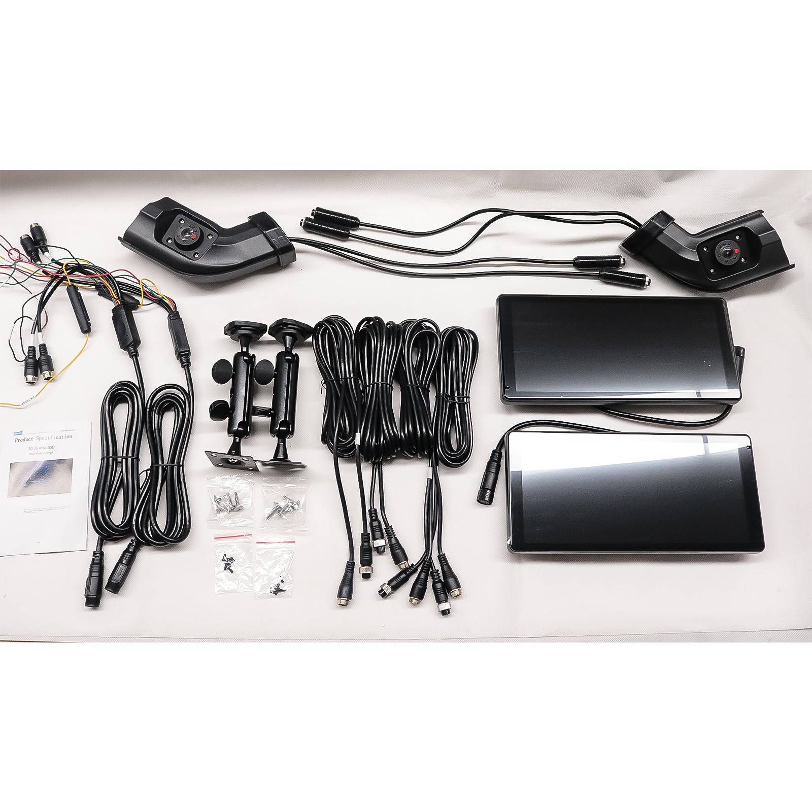 2ch 10.36" Monitor R L Side Electronic Rear View Mirror Camera truck/trailer/bus