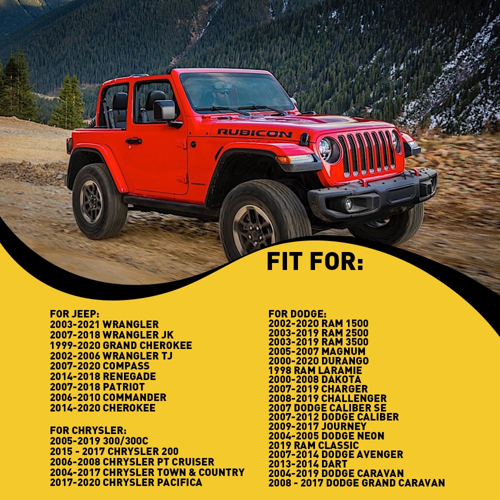 4X Door Speakers Wiring Harness Connector Plug For 2008-2019 Dodge Challenger