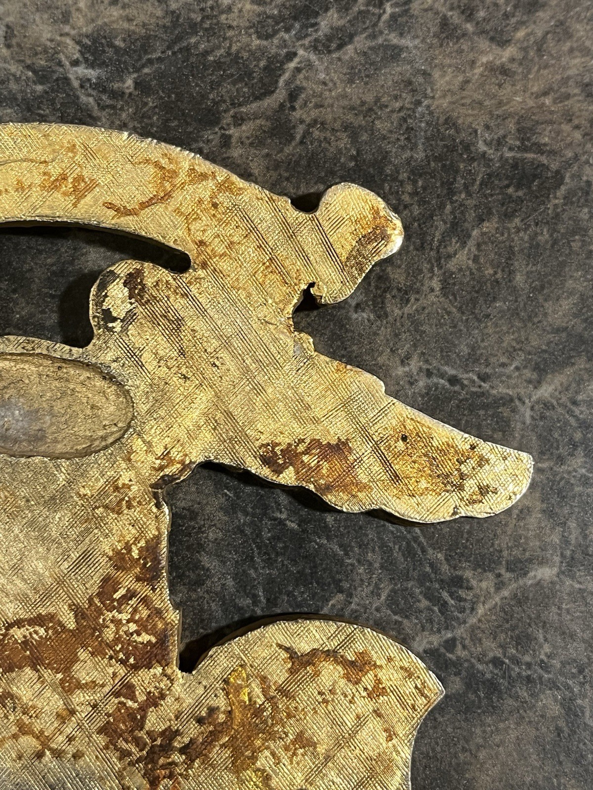 Vintage Damaged Harley Davidson Sissy Bar? Tank Badge Emblem Eat 1903 Eagle Part