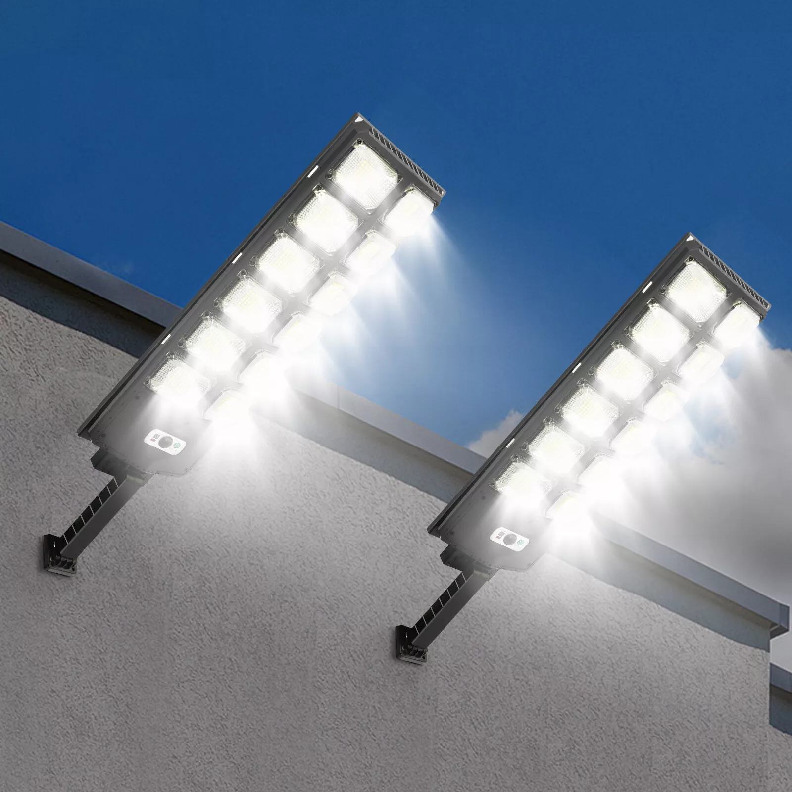 Commercial 1000000LM LED Outdoor Dusk to Dawn Solar Street Light Road Area Lamp