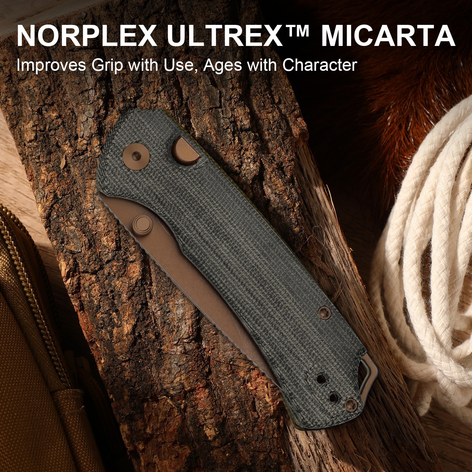 Kizer T1 BD EDC Folding Pocket Knife Nitro-V Blade Micarta Handle V3490.2BA2