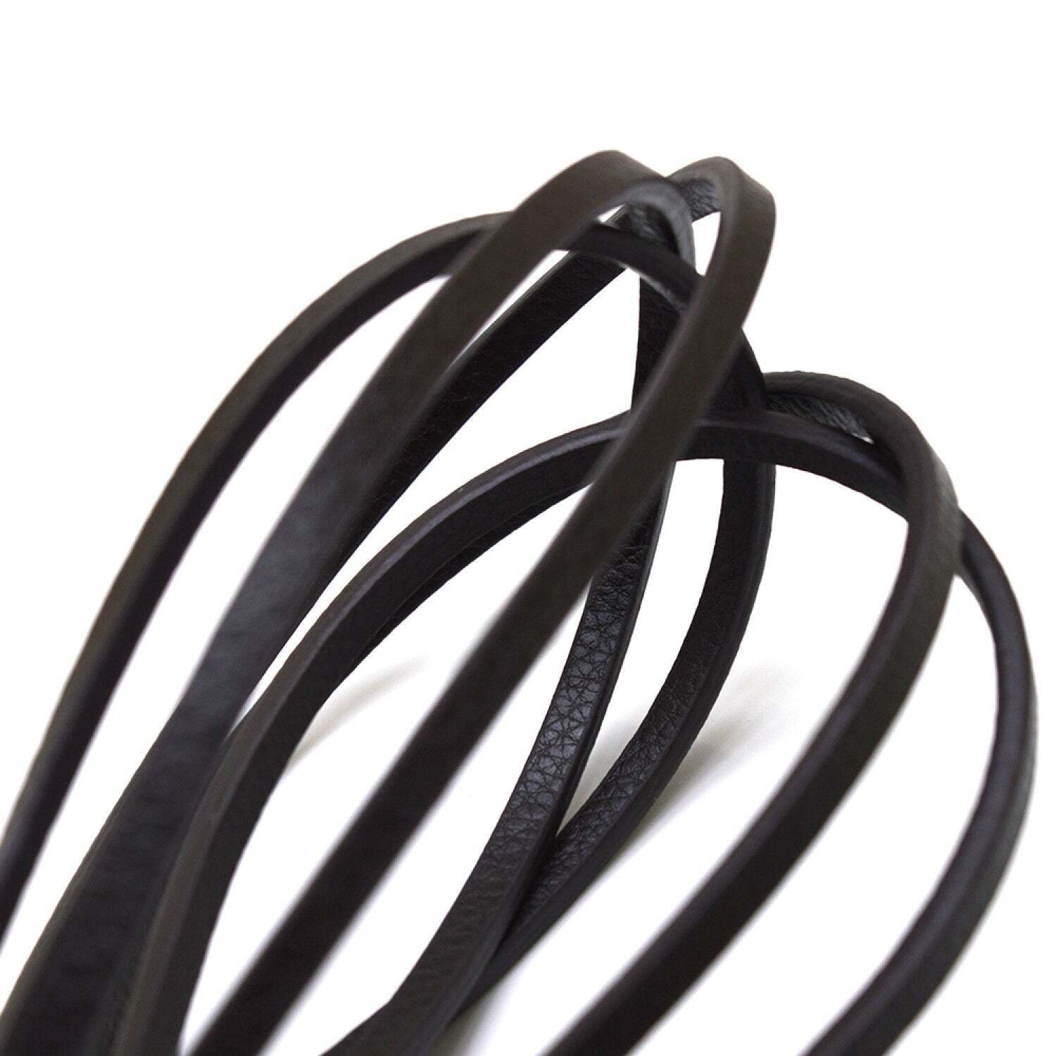 Flat Leather Cord 5x3 mm - Leather Strip for Jewelry Craft Making 1.1 yd. Brown