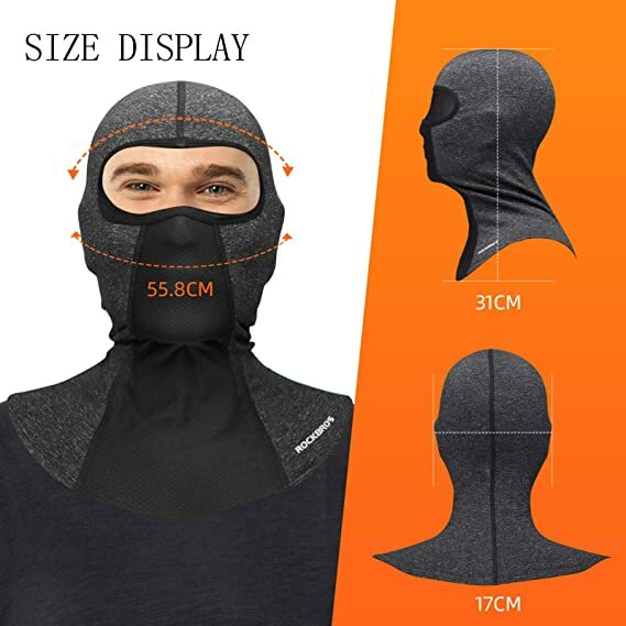 ROCKBROS Full Face Masks Winter Balaclava Warm Windproof Ski Hood Cycling Hats