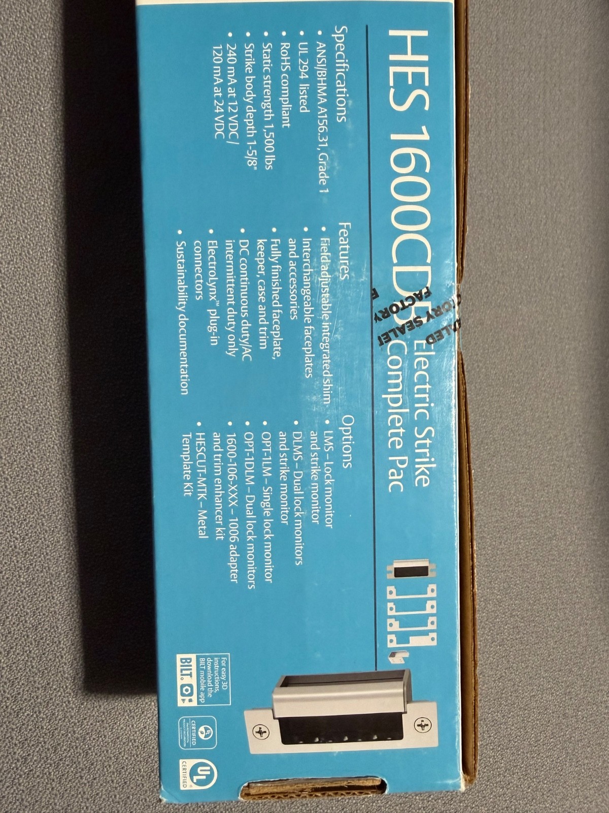 HES 1600-CDB 613E 1600 Series Electric Strike