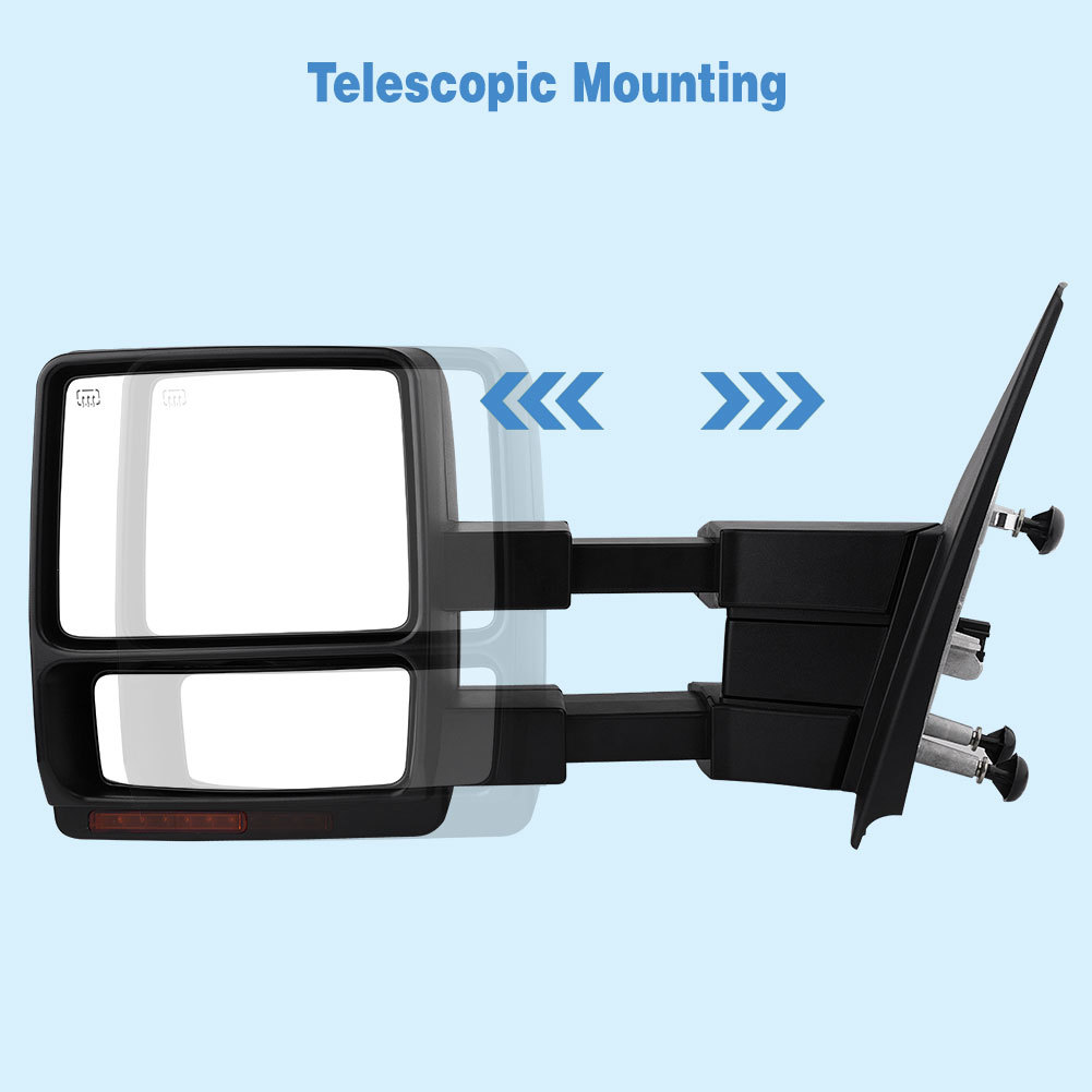 Tow Mirrors for 2004-2006 Ford F150 F-150 Power Heated Puddle Light Turn Signals
