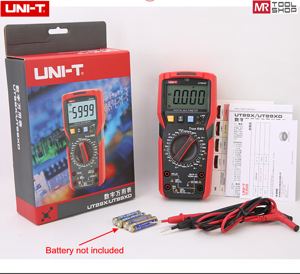 UNI-T TRUE RMS Digital Multimeter AC DC Volt Amp meter LED NCV Test Cap Ohm Freq