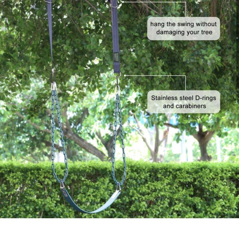 Tree Swing Straps (Set of 2), Tree Hanging Kits 5ft Length with 2 Heavy Duty