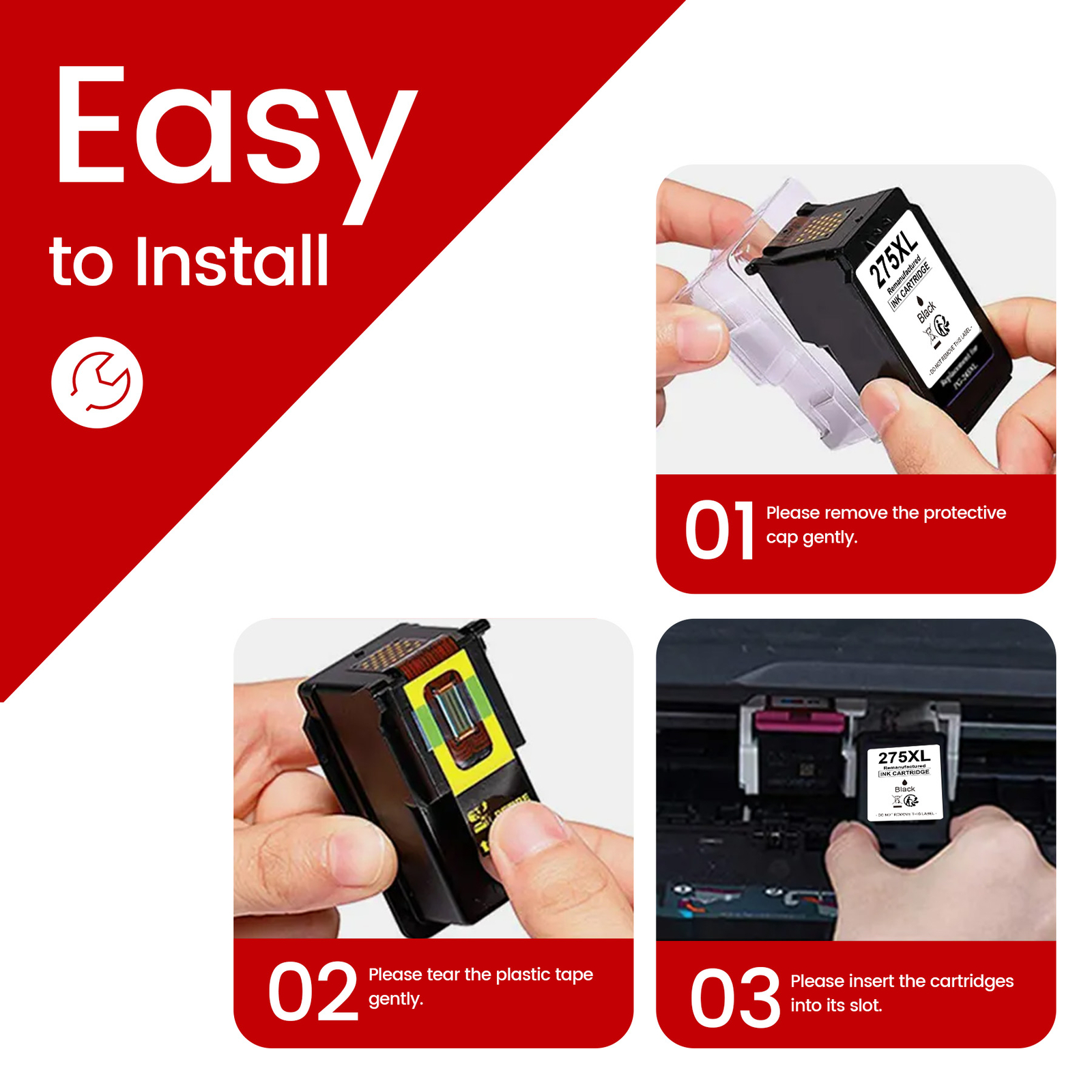 PG-275XL CL-276XL Ink Cartridge compatible with Canon Pixma TR4722 TR4700 TS3722