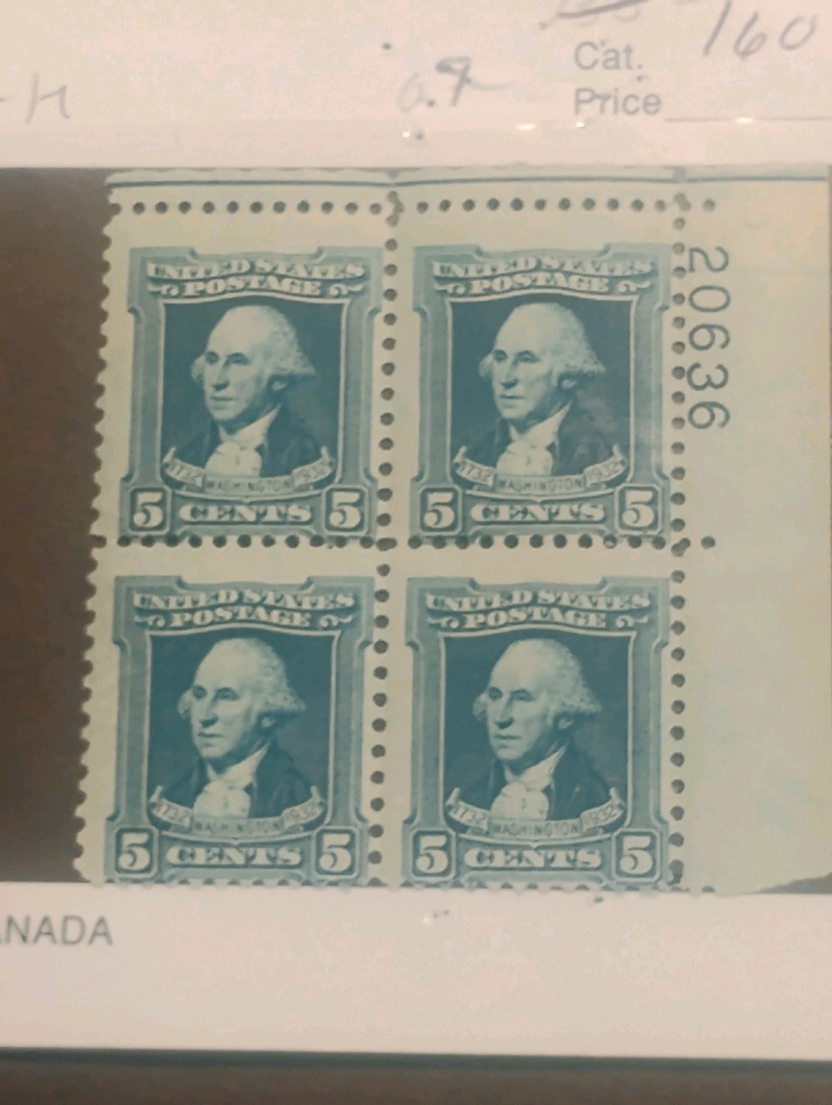 US 1932 GEORGE WASHINGTON 5C S 710 BLOCK OF 4 w #s MNH