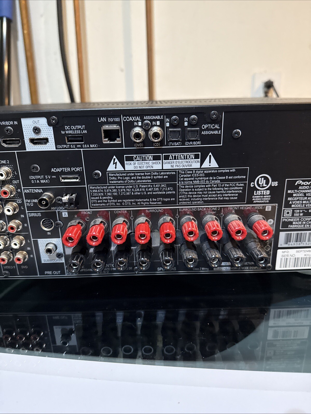 Pioneer VSX-1021-K Audio/Video Multi-Channel Receiver Home Theater 7.1