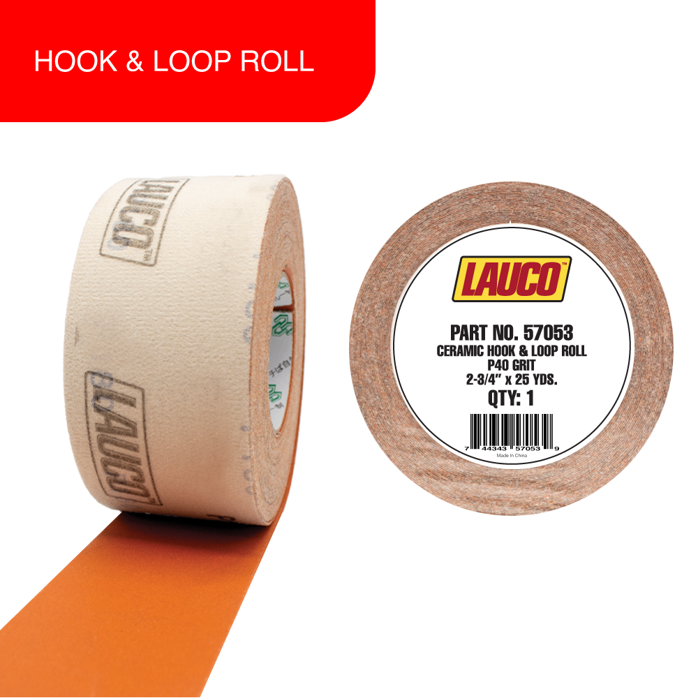 Premium Ceramic Grain Sanding Paper, Hook & Loop Sandpaper Roll 2.75” x 25 Yard