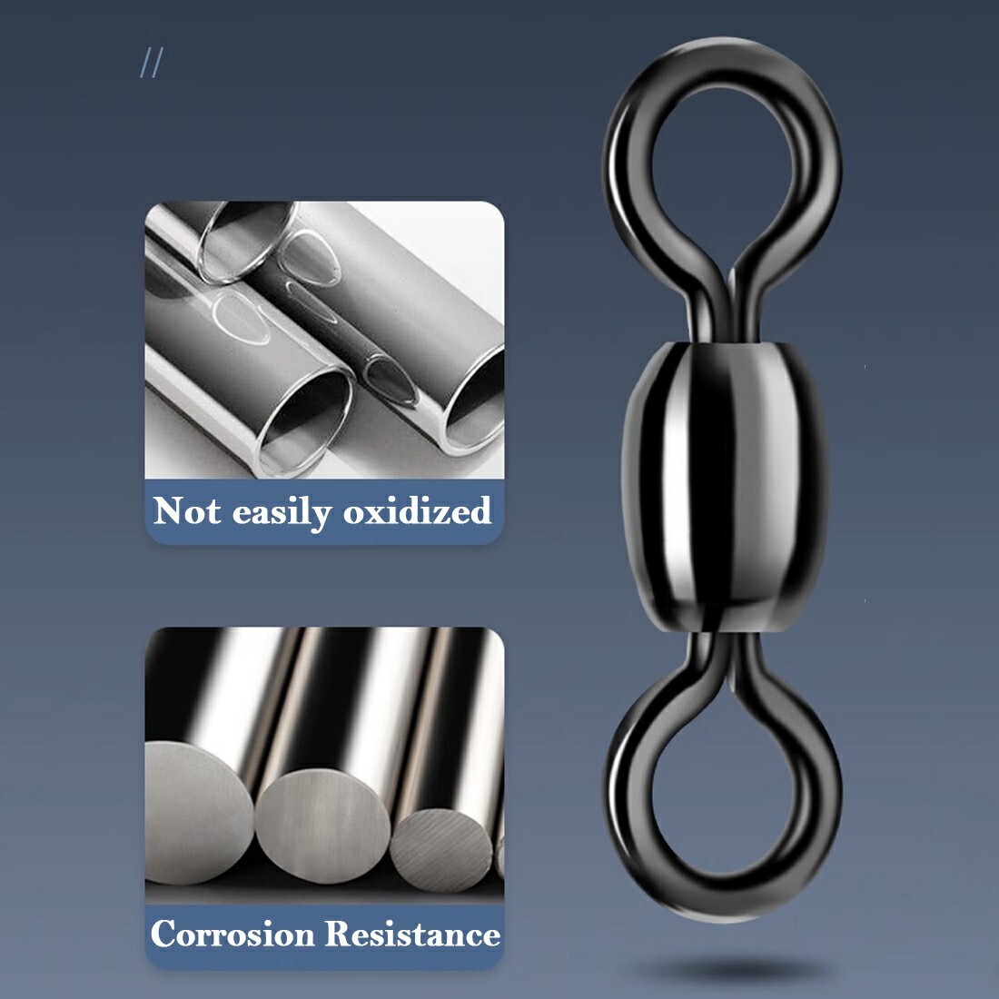 Heavy Crane Swivels 50~200Pcs Swivels Fishing Tackle Fishing Line Hook Connector