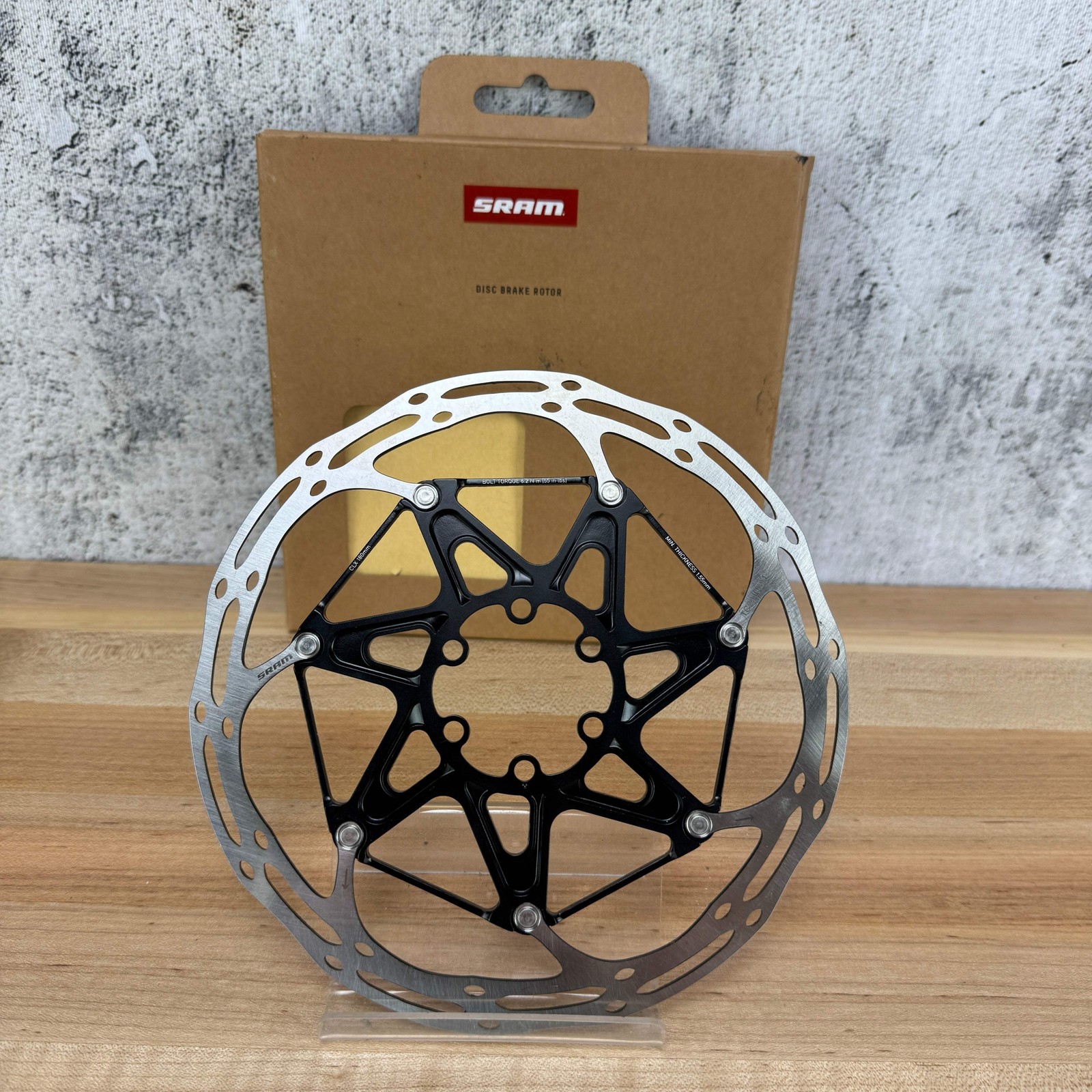 New! SRAM Centerline CLX 180mm 6-Bolt Disc Brake Rotor 123g MSRP $36