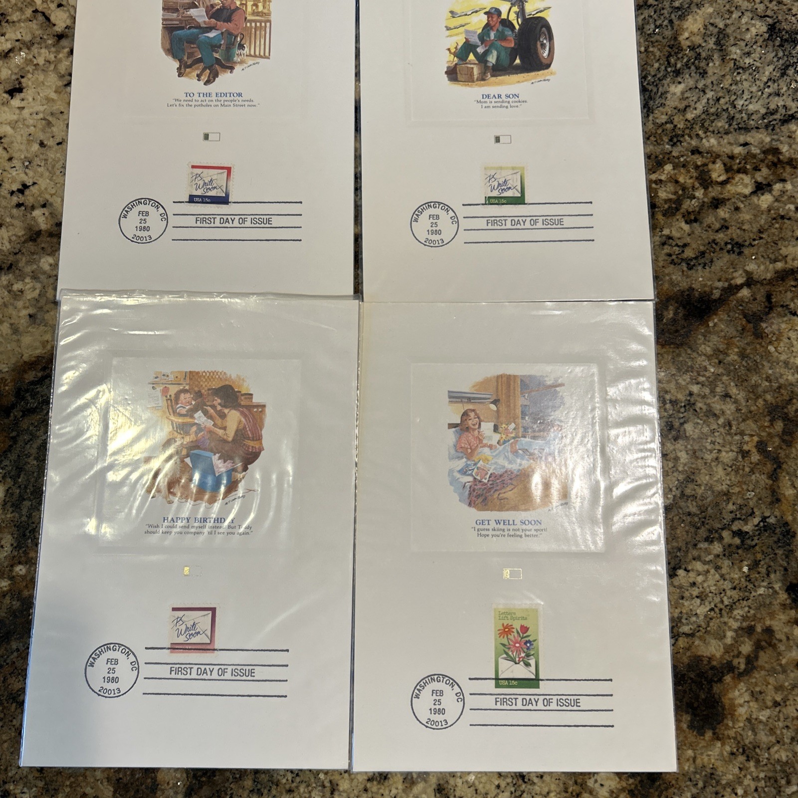 Lot of 75 FLEETWOOD PROOF CARD w 1st Day of Issue, late 70’s and 1980’s great