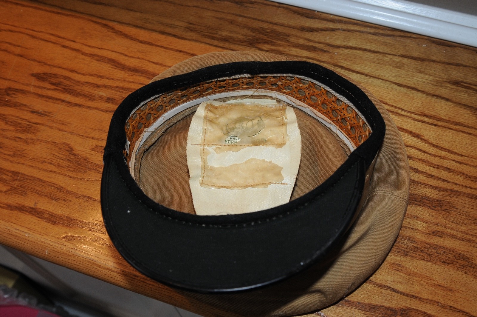 United State US WW2 USN Navy Visor Hat Cap Original Period Hat Well Worn Damaged