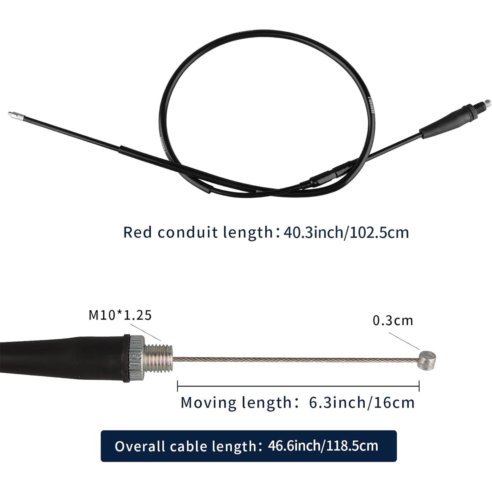 NIBBI 40.3" Adjustable Throttle Cable Fit YAMAHA Kawasaki Honda Apollo Motocross