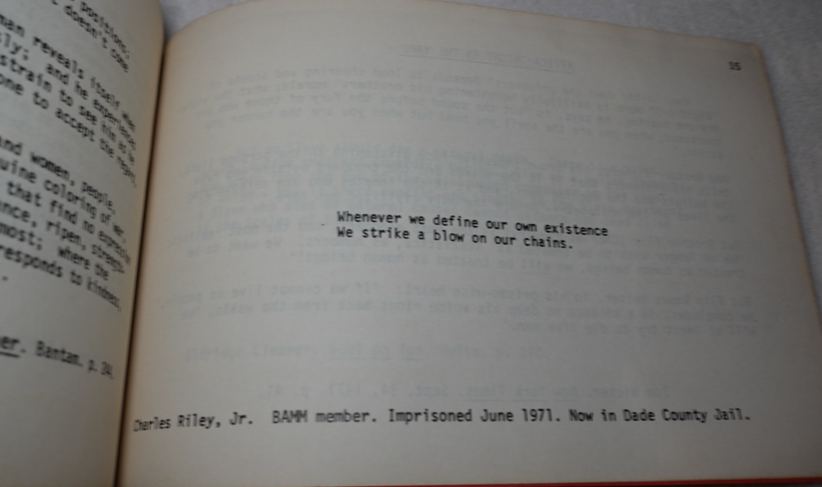 A Book for BAMM Black Afro Militant Movement Miami 1972 Rare Original Booklet