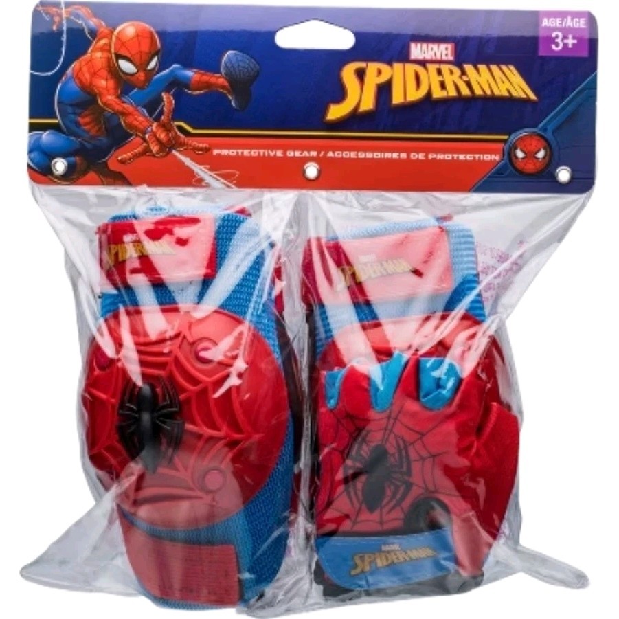 Marvel Spider-Man Kids Protective Gear Set w/ Knee Pads, Elbow Pads & Gloves