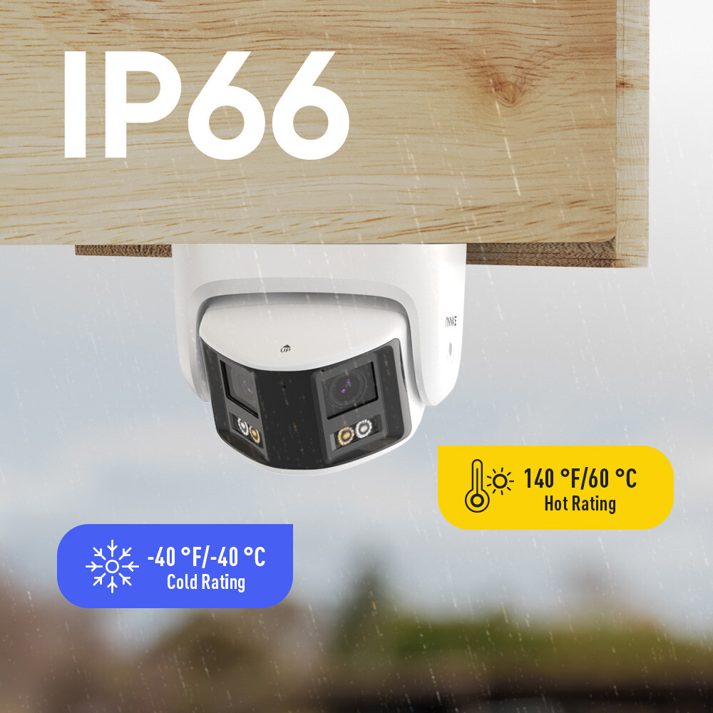 ANNKE 6MP POE Security IP Camera Dual Lens Outdoor Color Night Two-Way Audio AI