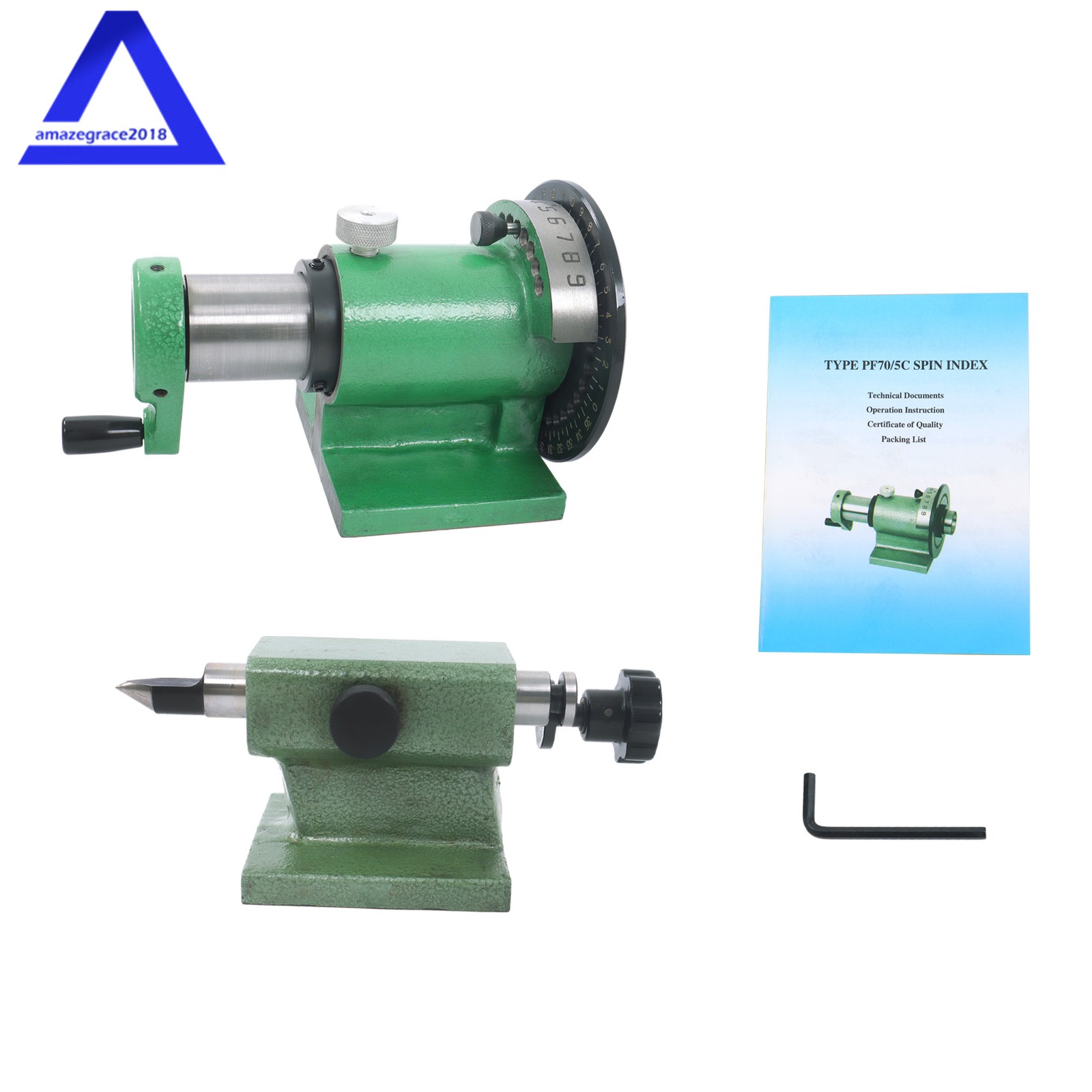 5C Spin Index Fixture W/ Tailstock Collet Fixtures Milling Machine Indexing