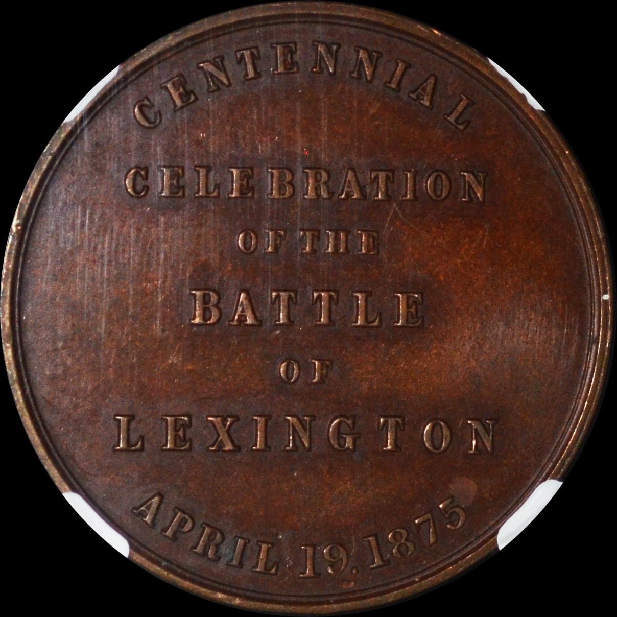 NGC MS62 1875 Battle of Lexington Centennial Medal HK-17
