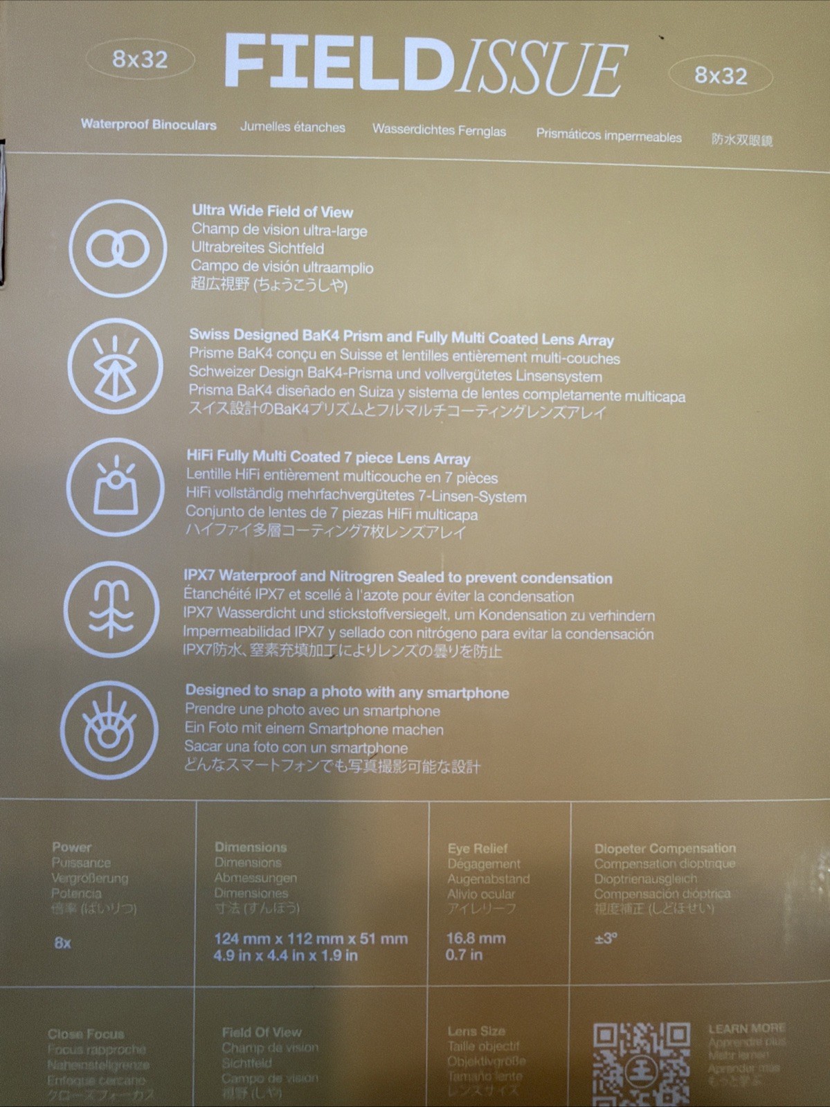 Nocs Provisions Field Issue 32 Caliber Binoculars - 8x32