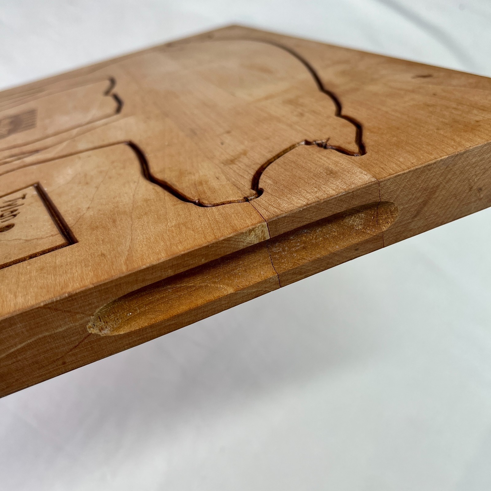 Vintage MOOR MAN'S Pig Wood Cutting Board Advertising Farm - Tylan