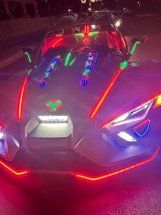 "Slingshot" Rear Letters /Hood Lights CHASING Color LED For polaris Slingshots