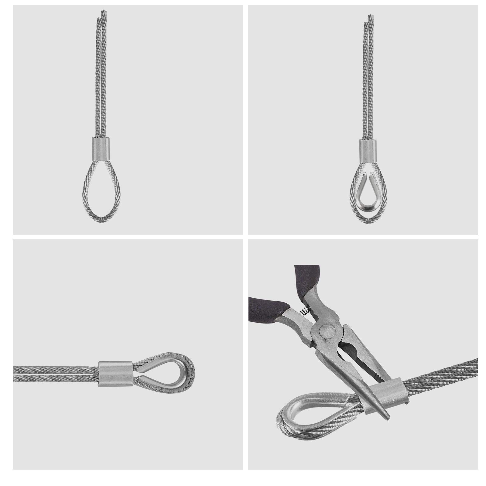 Eowpower 1/16 inch Stainless Steel 316 Aircraft Cable Wire Rope Marine Grade,...