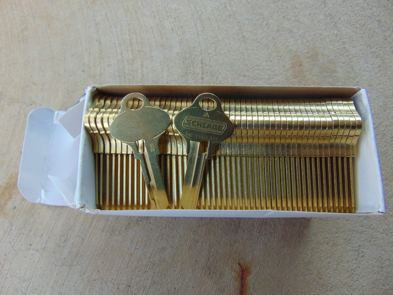 BOX OF 50 KEYS EVEREST SCHLAGE S123 KEYS UNCUT LOCKSMITH