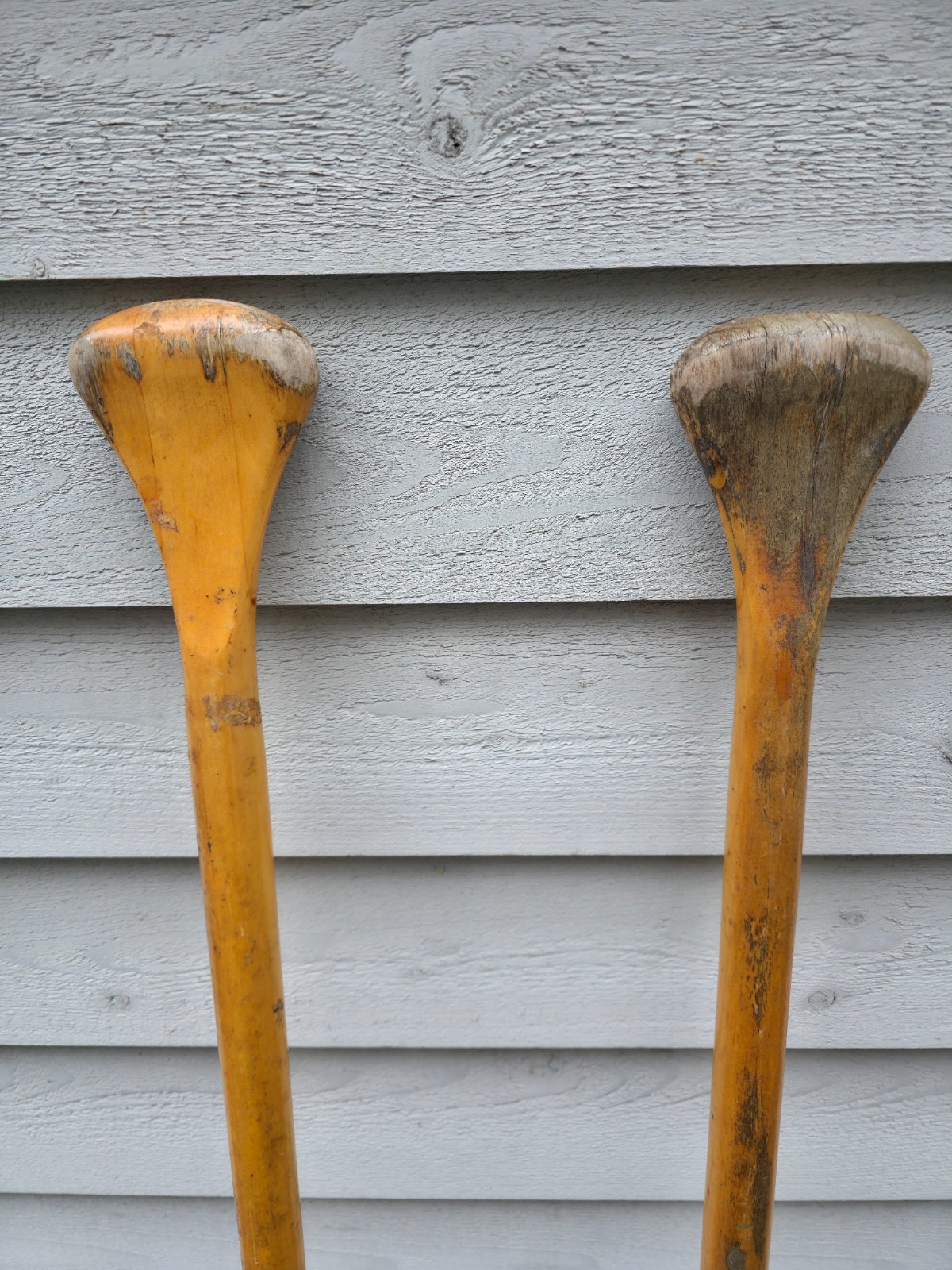 VINTAGE Old Wooden Paddles Oars UPPER CANADA Measures 54"