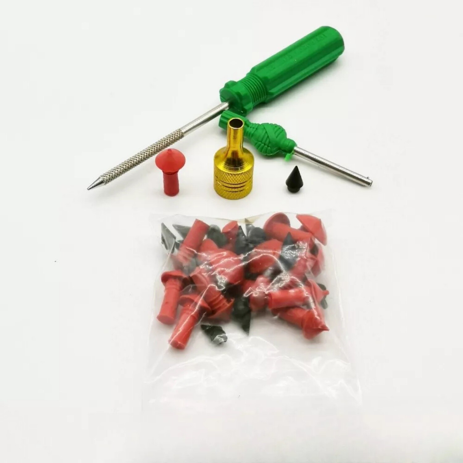 Tire Plugger Tubeless Tire Wheel Repair Gun Kit Mushroom Plug Probe Nozzle! New