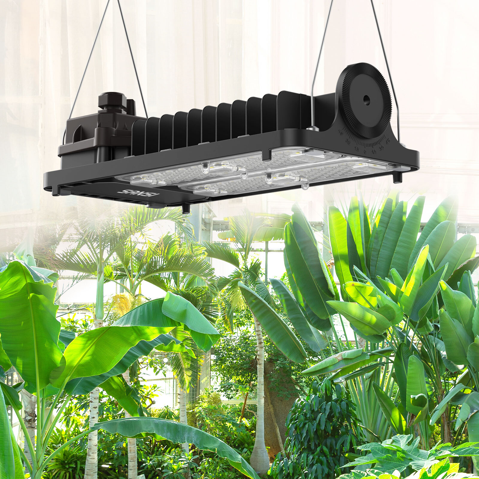 SANSI Grow Light LED Full Spectrum High PPFD Dimmable Lamp Grow Tent 3x3FT/4x4FT