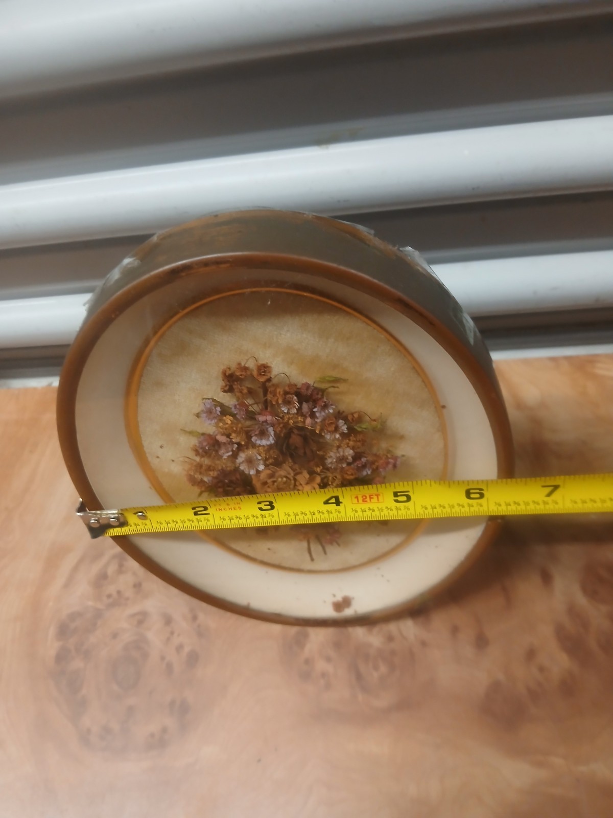 Framed Dried Flowers Home Decor... Vintage Oval 6"×8" Frame