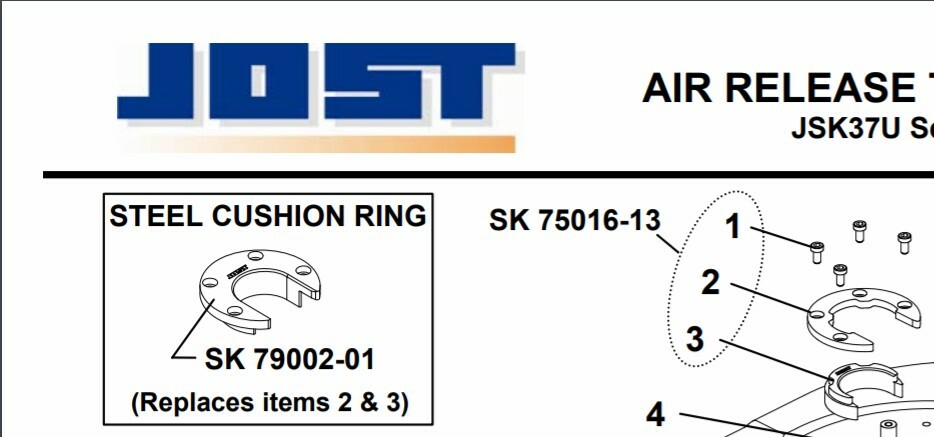 Jost 5th wheel cushion SK75016-13, SK3105-92