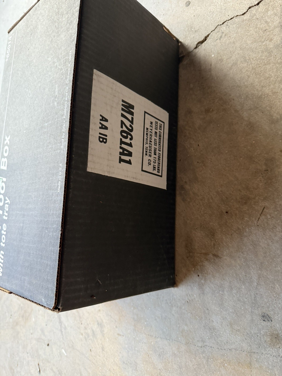 NOS! VINTAGE CRAFTSMAN 16" STEEL TOOL BOX w/ RED TRAY #965014 SEALED