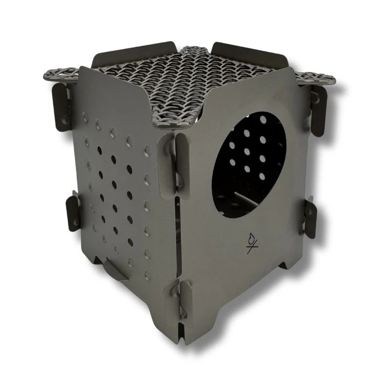 Uberleben Stoker Wood Burning Camp Stove Flatpack Twig Stove Ultralight Titanium