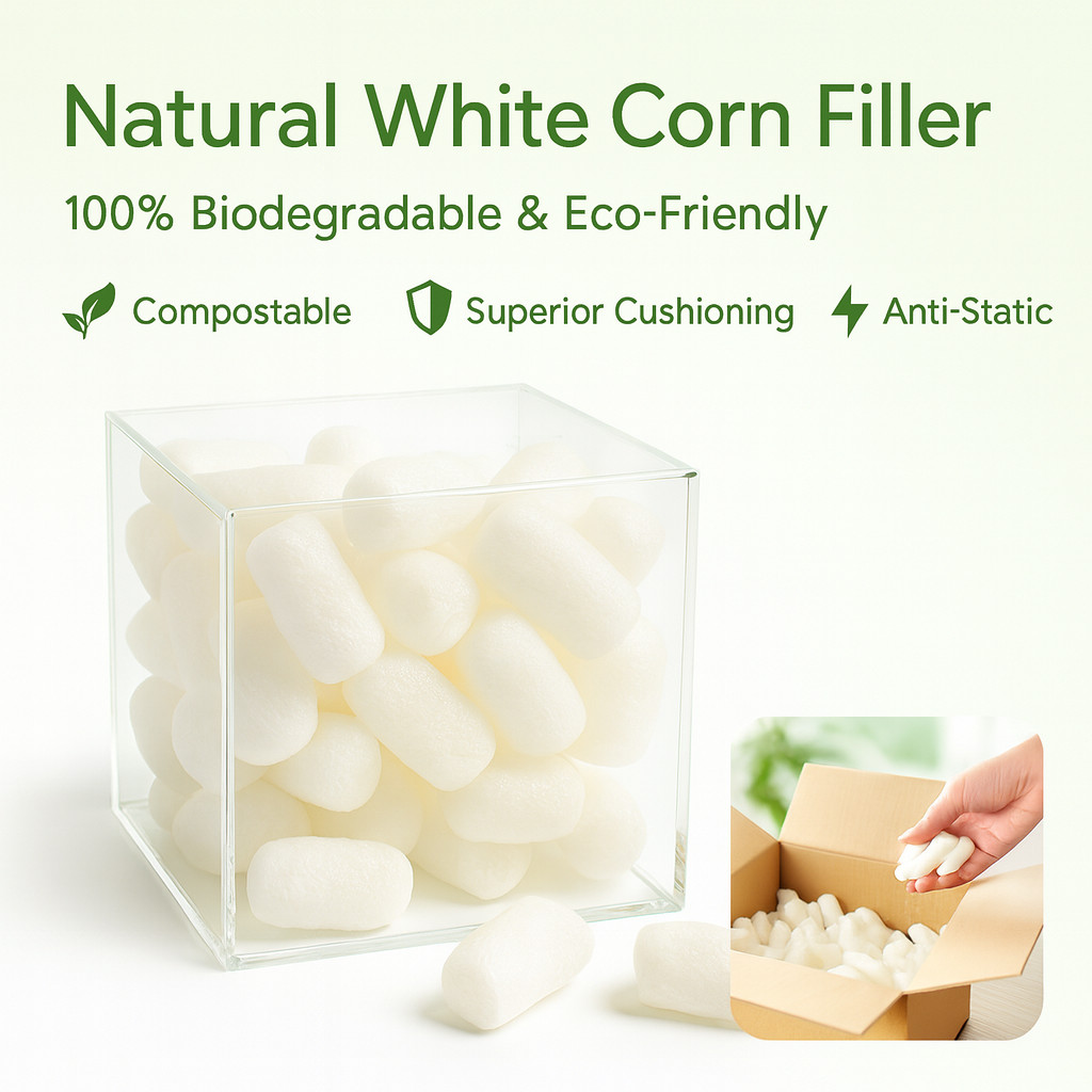 10/12/14" Biodegradable Eco-Friendly Packing Peanuts, Sustainable Shipping Fill