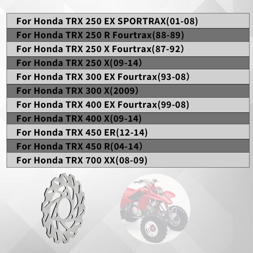 Front Brake Rotors For Honda Fourtrax Sportrax TRX 250 300 400 EX 99-08 TRX250R