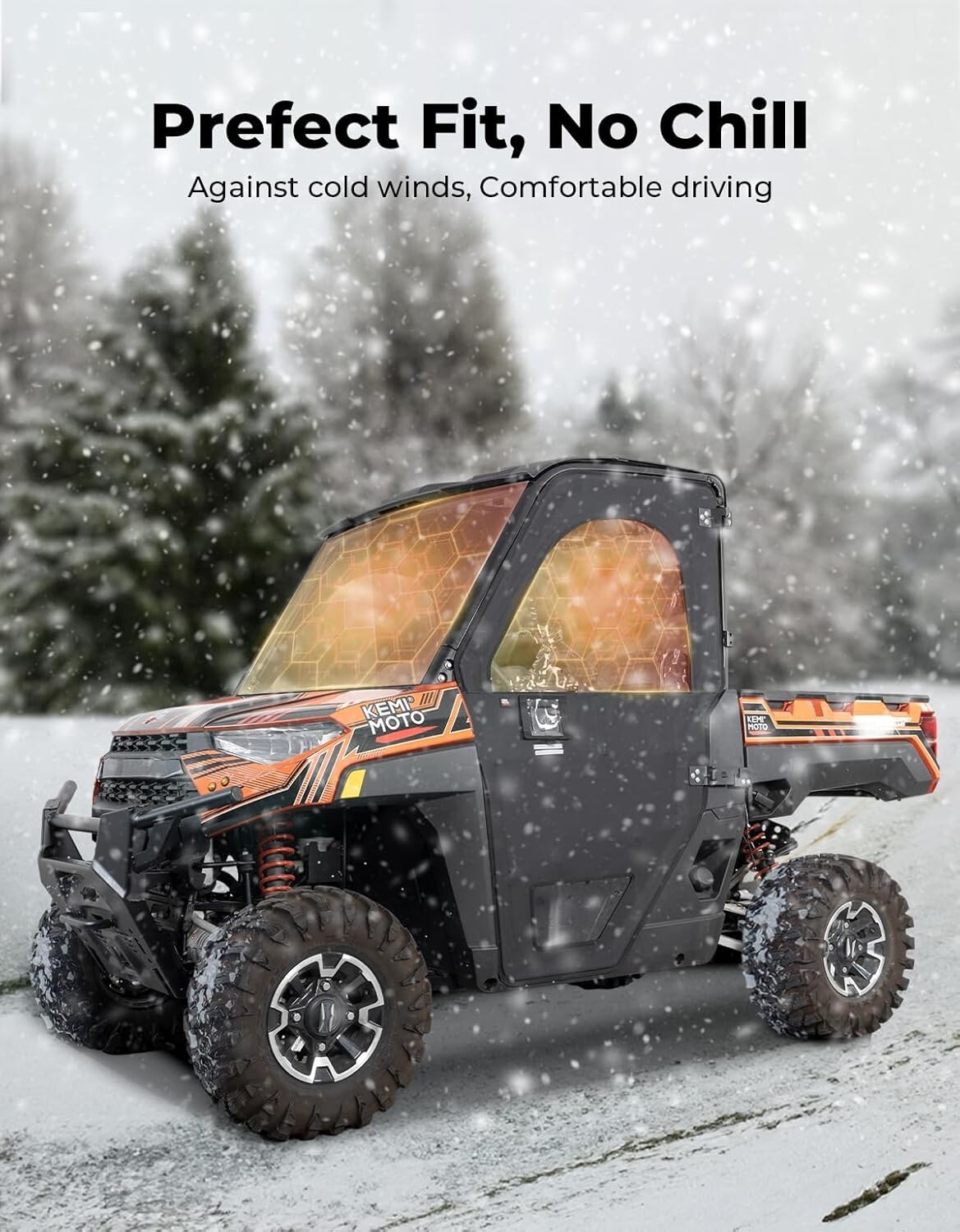 Soft Cab Enclosure Doors W/ Steel Frame for Polaris Ranger 1000/ XP 1000 2020-25