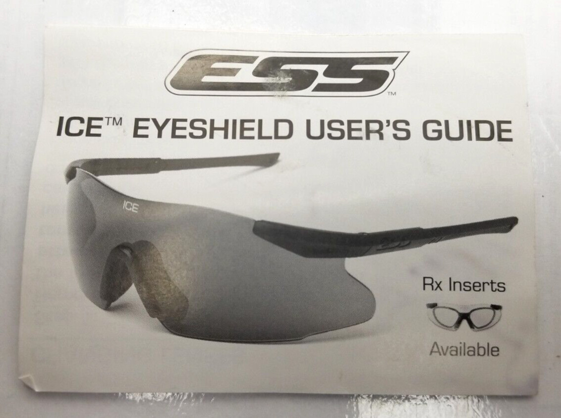 ESS ICE Eyeshield MILITARY Ballistic Safety Glasses Ear-Piece Sets - New in Bag