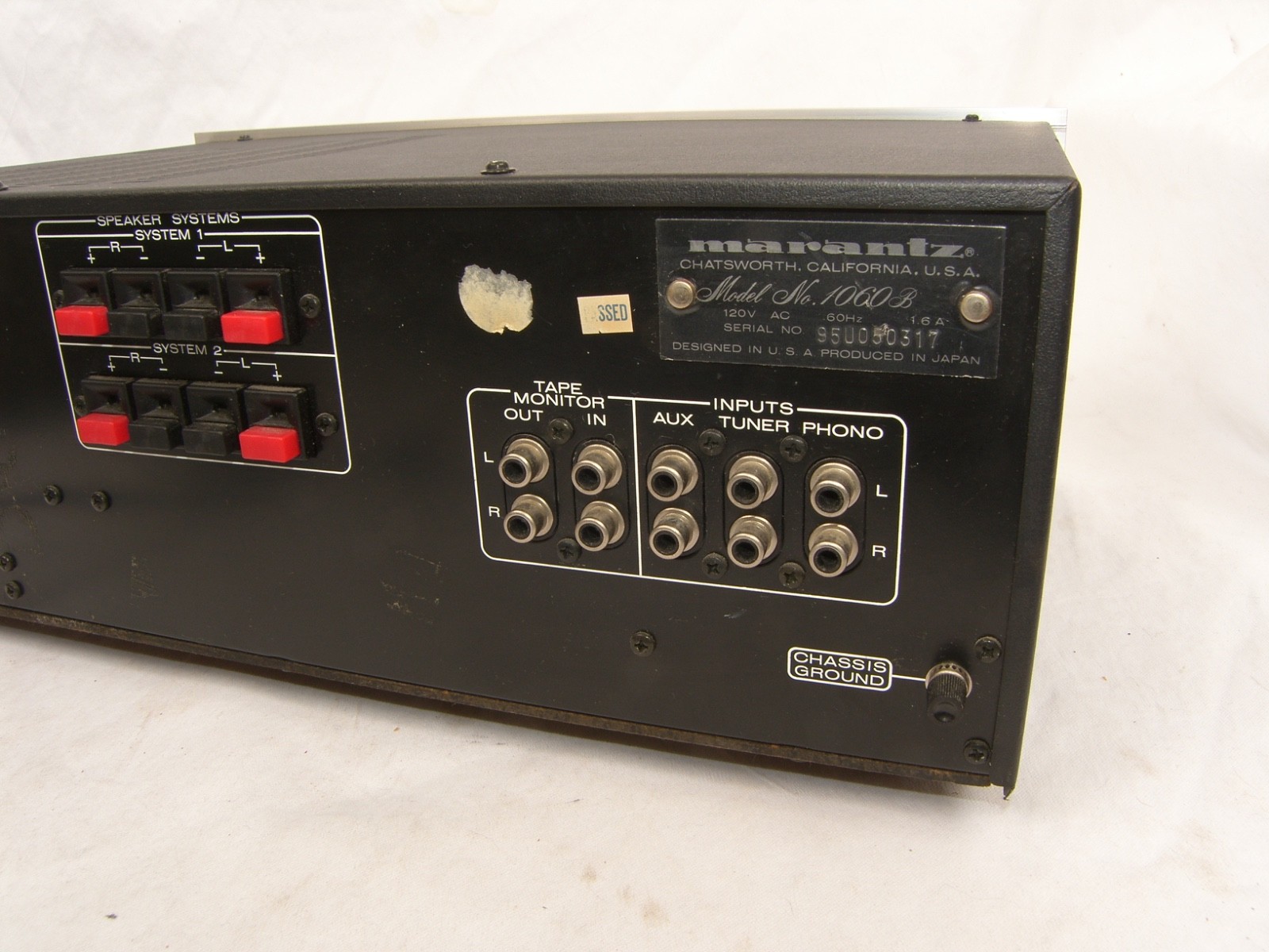 Vintage Marantz 1060B Integrated Stereo Amplifier 1970s Unrestored Sounds Nice