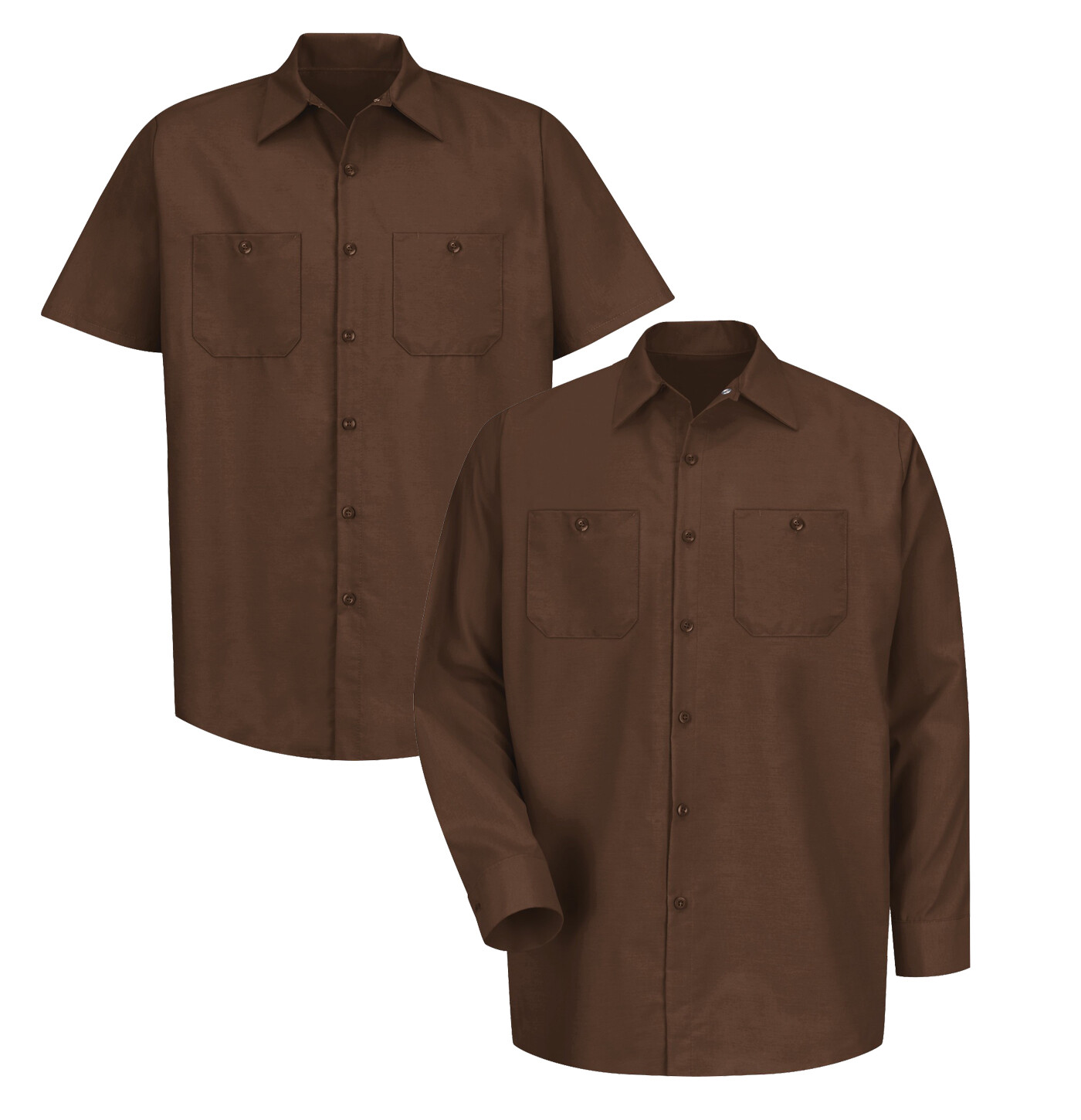 Red Kap Men's Industrial Work Shirt Long Sleeve 2 Pocket Uniform