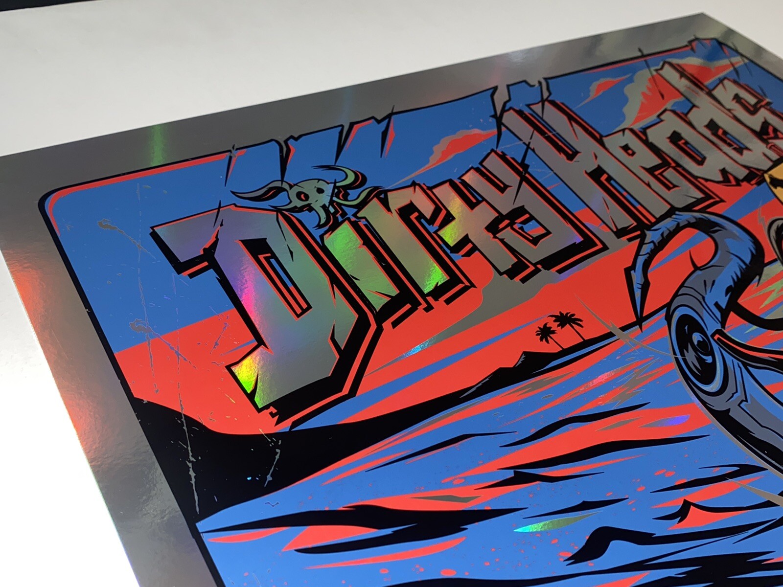 Dirty Heads Poster Cali Vibes 2/18/23 Rainbow Foil Silkscreen Official S/N X/10!